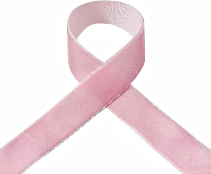 Vintage Pink Velvet Ribbon, 1 Inch X 25Yd