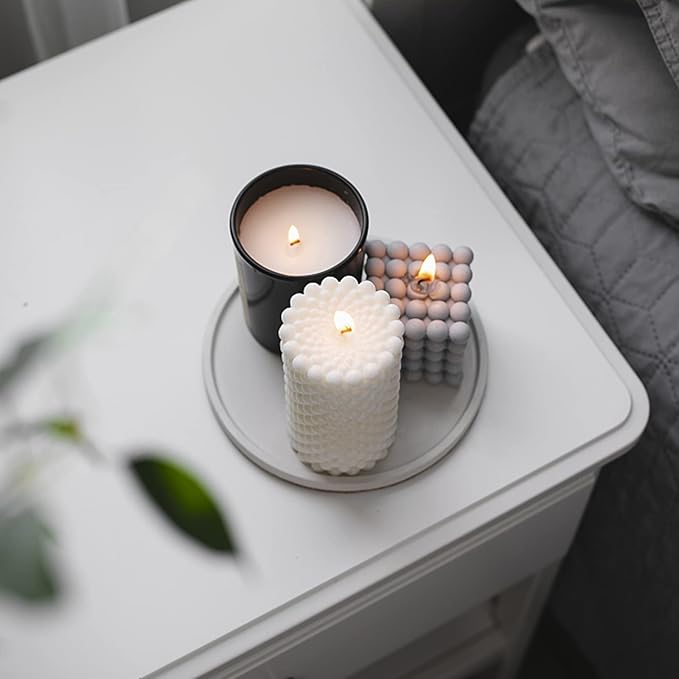 SUPMIND 12 Pack 10oz Glass Candle Jars with Lids and Sticky Labels, Empty Candle Jars for Making Candles Bulk Containers(Matte Black)