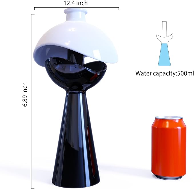 Modern Black and White Glossy Ceramic vase with Built-in LED Light, Perfect for Living Room, Bedroom, Foyer, or Office décor. Ideal Flower vase, Night lamp, and Elegant Wedding or Housewarming Gift.