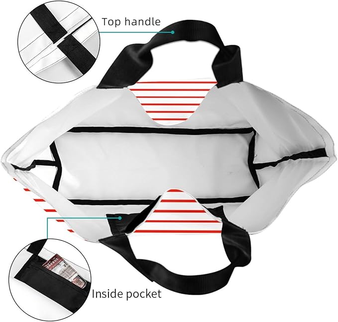 Tote Bag Shoulder Bags for Women Grocery Shopping Bag Reusable Bags Boho-Red Paisley 1