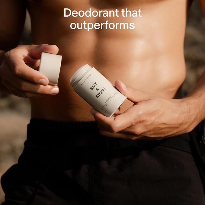 SALT & STONE Aluminum Free Deodorant | Extra Strength 48 Hour Protection for Women & Men | Made with Seaweed Extracts, Niacinamide & Prebiotics (Neroli & Basil)
