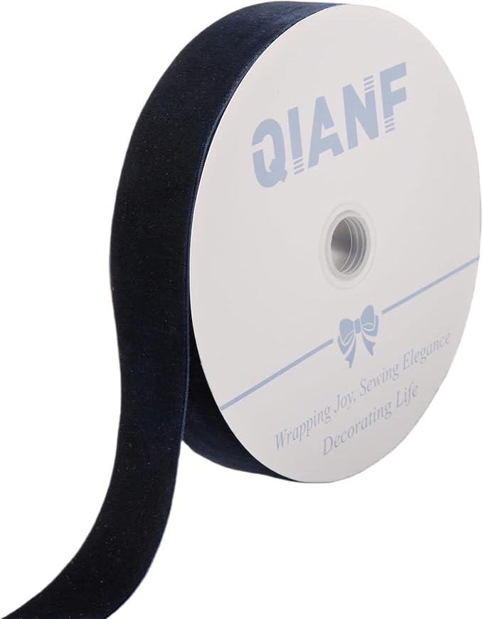 Velvet Ribbon, 1 1/2-Inch by 25-Yard Spool (Navy)