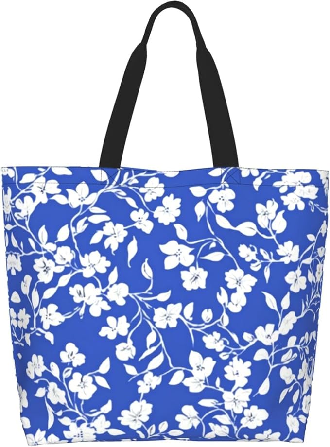 Tote Bag Shoulder Bags for Women Grocery Shopping Bag Reusable Bags Boho-Red Paisley 1