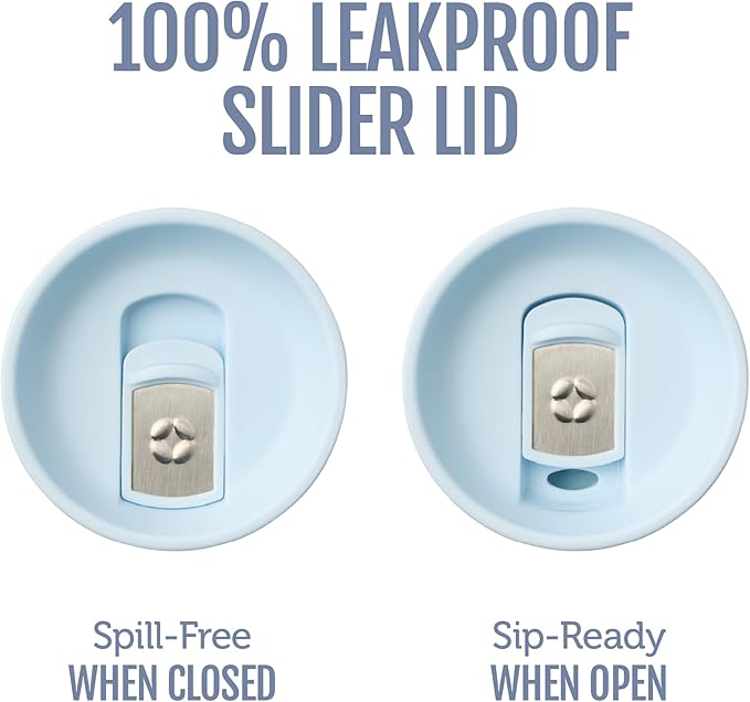 Ello Jones 11oz Insulated Stainless Steel Travel Mug with Leak-Proof Slider Lid, Single Serve Small Coffee Tumbler, Keeps Drinks Hot 3 Hours Cold 8 Hours, BPA-Free, Beige Gingham