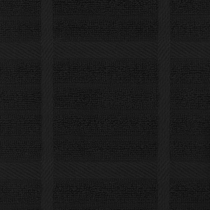 All-Clad Solid & Coordinate Kitchen Towels: Highly Absorbent, Super Soft Long Lasting 100% Cotton, 17" x 30" Tea Towels for Cleaning & Drying Dishes, Pans, Glassware, Countertops, 4-Pack, Black