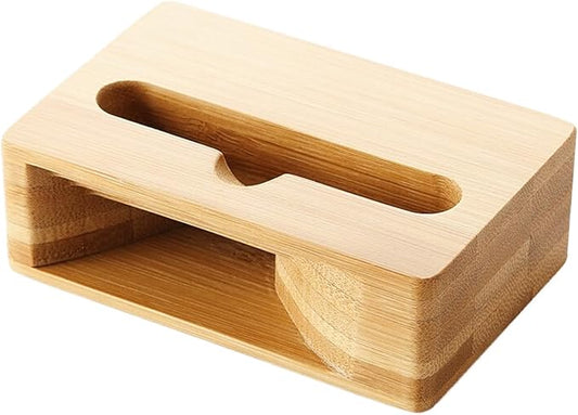 Wooden Phone Holder Speaker - Stylish Desktop Mobile Stand, Wooden Phone Holder for, Hands-Free Viewing Comfort, Easy to Use Foldable Design, Phones Accessory Tool, Audio Amplifier Accessory