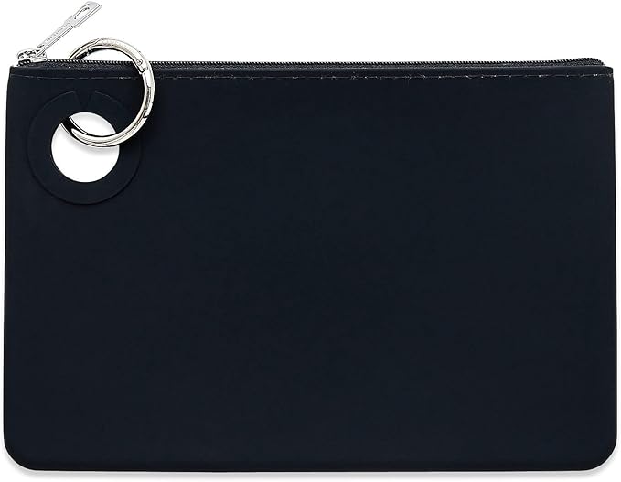 Oventure Large Silicone Pouch – Black, Waterproof Zipper Bag & Holiday Gift for Women, Makeup & Travel