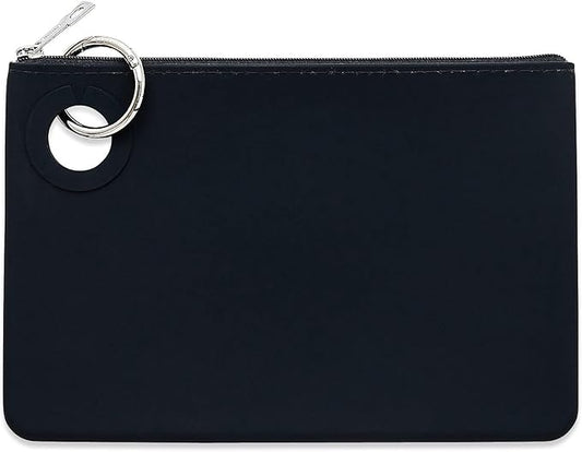 Oventure Large Silicone Pouch – Black, Waterproof Zipper Bag & Holiday Gift for Women, Makeup & Travel