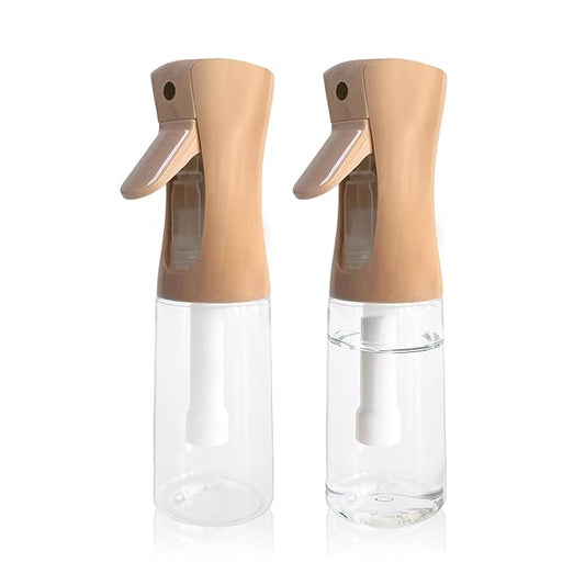 Spray Bottle for Hair Continuous Ultra Fine Mist (200ml) 360° Multi Spray Bottle for Plants, Cleaning, Skin Care Leakproof & Durable 2 Pack
