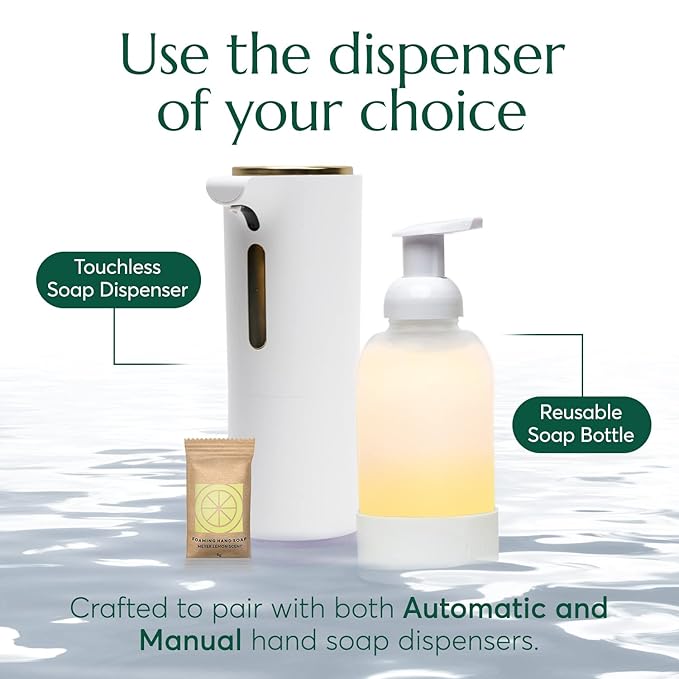 CLEANOMIC Foaming Hand Soap Tablets (6 Pack) - Foaming Hand Soap Refills, Foam Soap Refill, Hand Wash Foaming Soap Refill Tabs, Foaming Soap Tablets (Meyer Lemon)