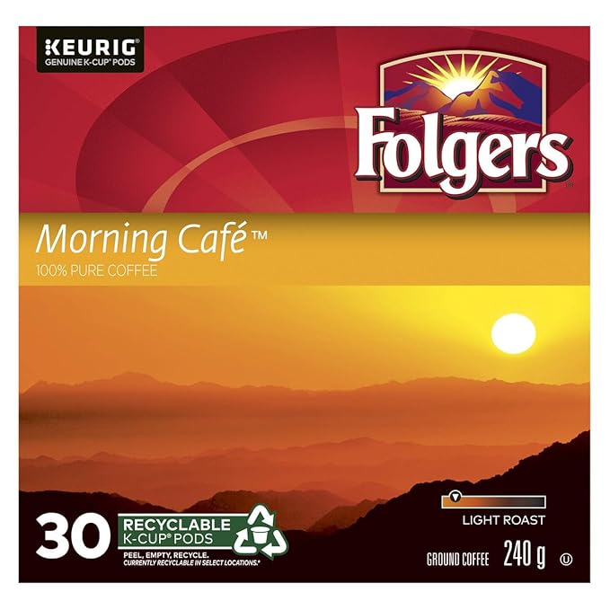 Folgers Morning Café K-Cup Coffee Pods 30 K-Cup Pods