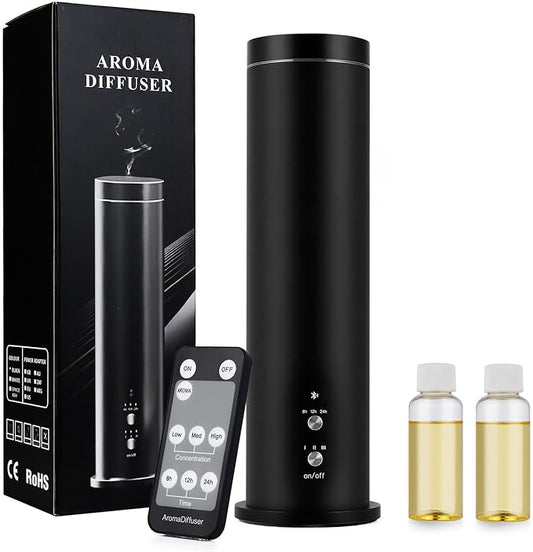 Waterless Scent Diffuser Starter Kit: 100ml Cordless Rechargeable APP Smart Remote Control - Aroma Aromatherapy Diffuser Suitable for Home Hotel 1000 Sq Ft. Coverage 2 Essential Oils