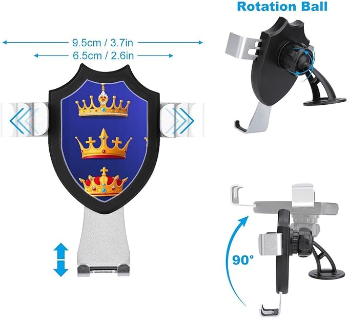 Portable Car Mount Cell Phone Holders for Your Car Accessories for Women Men Purple Blue Gold Royal Crown