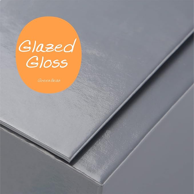 GREEN BEAN 6 Gift Boxes 11x7.8x2.3 Inches, Grey Gift Boxes with Lids for Presents, Magnetic Shirt Gifts Boxes for Clothes (Glossy Metallic Grey, Polka Dot Design Inside)