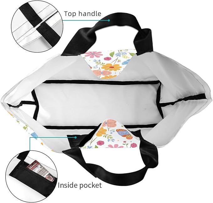 Tote Bag Shoulder Bags for Women Grocery Shopping Bag Reusable Bags Boho-Red Paisley 1