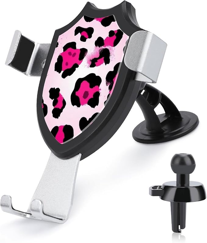 Fashion Phone Holders Universal Hands Free Automobile Cell Phone Holder Paint Splatter Cheetah Leopard Print Pink