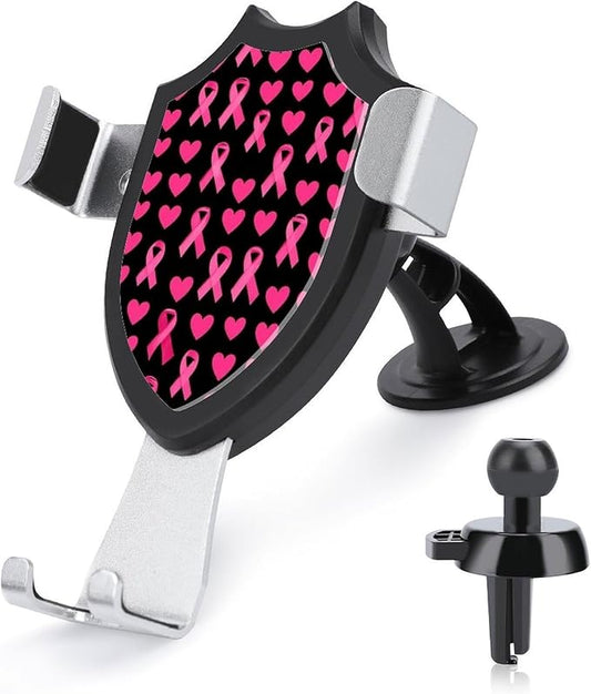 Men's Phone Holders Universal Hands Free Automobile Cell Phone Holder Pink Ribbon Breast Cancer Awareness Symbol Hearts