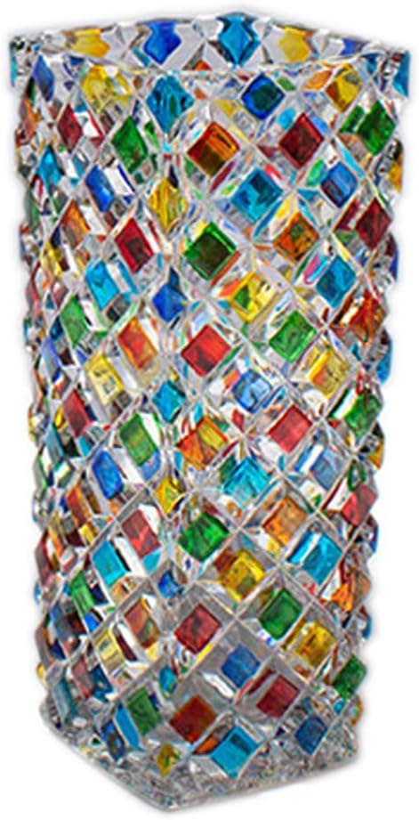 Hand Painted Colorful Glass Vase