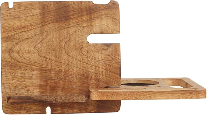 ABHANDICRAFTS Wooden Docking Station for Men - Multi-Device Charging Organizer for Phones, Watches, Keys & Wallets - Perfect Compatibility with iPhone