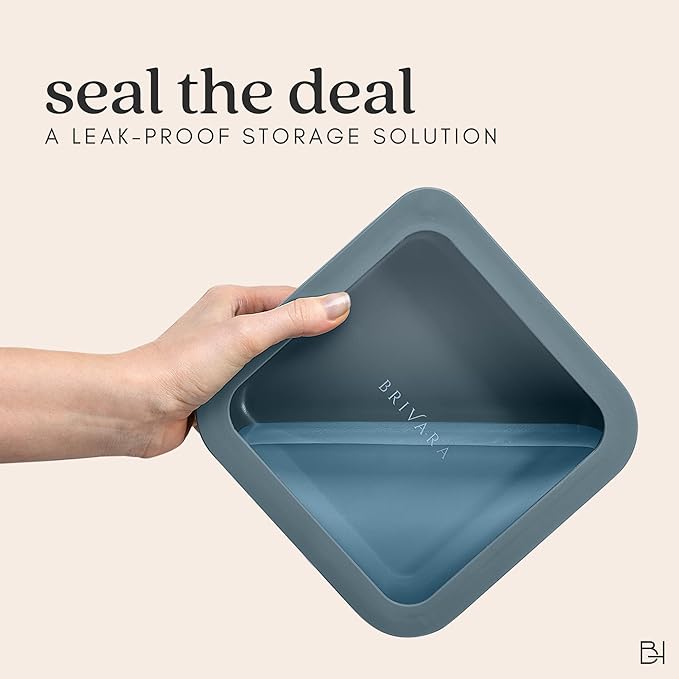 Ceramic Coated Glass Food Storage Containers | No PTFE, PFOA, PFAS, and BPA | Reusable Non Toxic Meal Prep Containers with Glass Lids | Easy To Store | 10 Piece Set [Dusk]