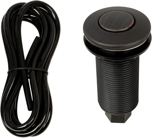Akicon Garbage Disposal Air Switch with Hose, Sink Top Push Button Replacement for Waste Disposal Outlet (Oil Rubbed Bronze)