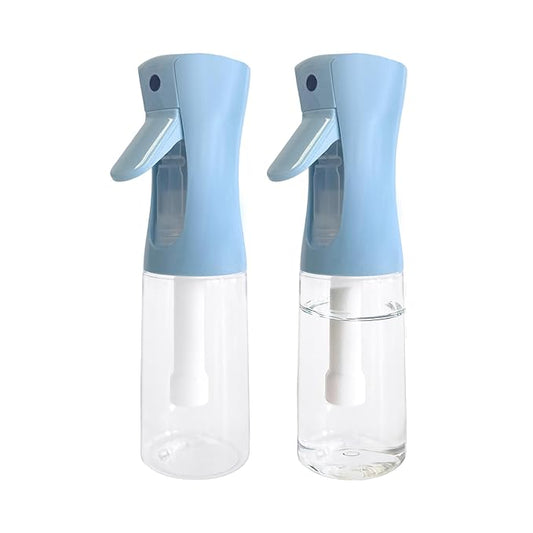 Spray Bottle for Hair Continuous Ultra Fine Mist (200ml) 360° Multi Spray Bottle for Plants, Cleaning, Skin Care Leakproof & Durable 2 Pack