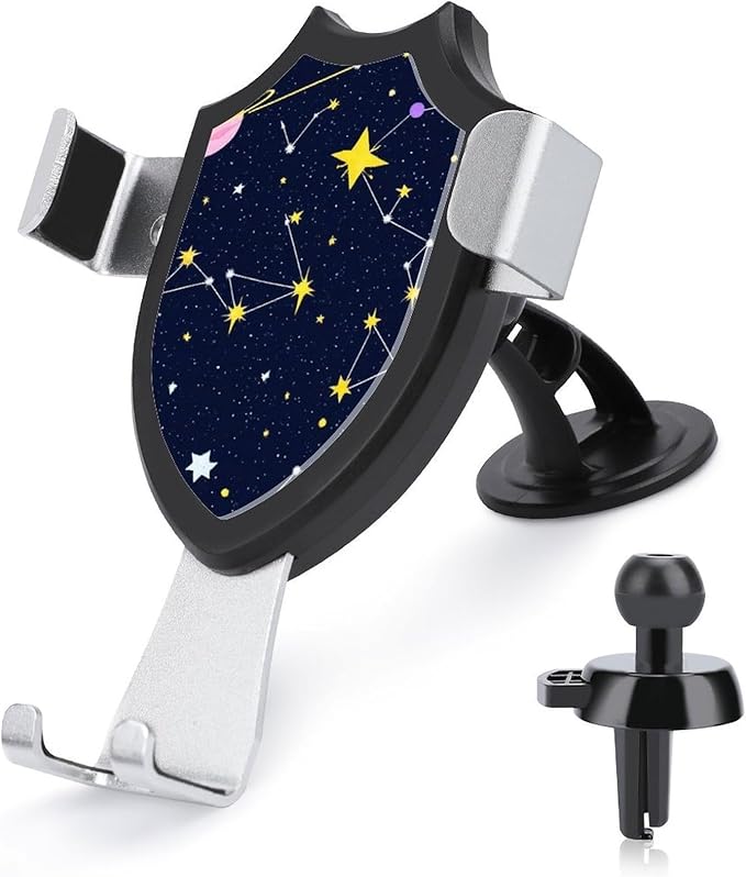 Phone Holders Phone Stand Cell Phone Car Mount Hands Free Automobile Holder Blue Zodiac Galaxy Starry Night Stars Glow in The Dark Midnight
