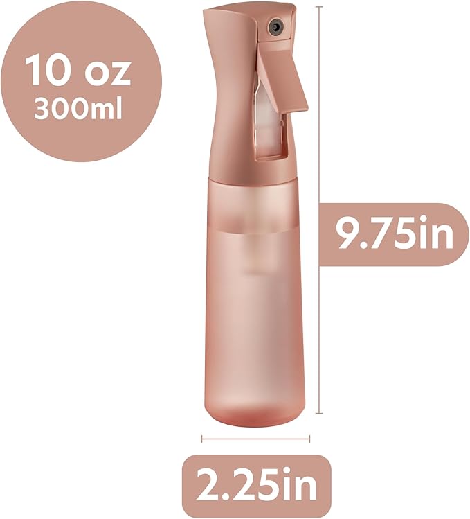 10 OZ Continuous Spray Bottles - Ultra Fine Mist Sprayer | Water Spray Bottle For Hair Stuff, Mister Spray Bottle For Plants Mister | Hair Spray Bottles For Hairstyling, Cleaning, Salons