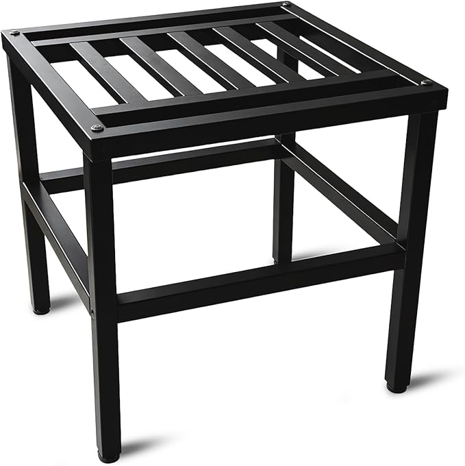 Plant Stand Indoor Outdoor,13 Inch Metal Plant Stands Riser,Heavy Duty Wrought Iron T Pedestal Holders for Large Flower Pot,Outside Rust-Proof Black Flower Display Shelf for Patio,1-Pack