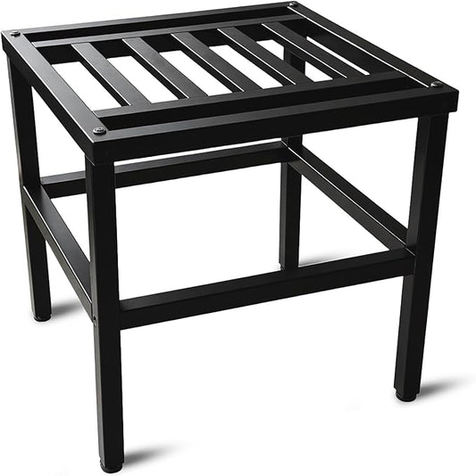 Plant Stand Indoor Outdoor,13 Inch Metal Plant Stands Riser,Heavy Duty Wrought Iron T Pedestal Holders for Large Flower Pot,Outside Rust-Proof Black Flower Display Shelf for Patio,1-Pack