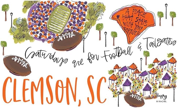 Swig Life 32oz Straw Tumbler, Travel Coffee Tumbler with Lid, Cup Holder Friendly Travel Coffee Mug, Stainless Steel, 32 oz Reusable Insulated Coffee Mug (Saturdays In Clemson)