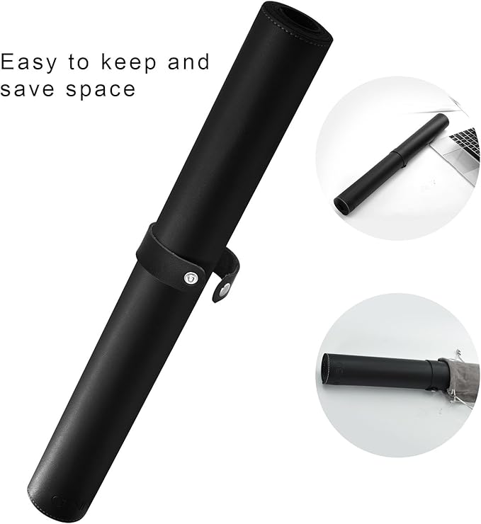 CENNBIE Leather Desk Mat Pad Blotter Protector, Extra Large Desk pad, Laptop Keyboard Mouse Pad 39.3" x 19.6"(Black)