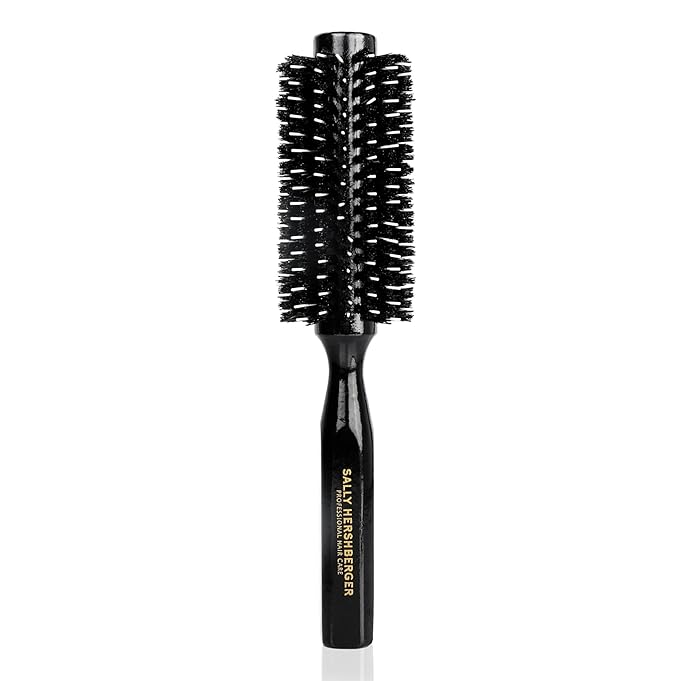 SALLY HERSHBERGER Medium Round Brush for Men & Women - Premium, Salon-Tested, Volumizing and Smoothing Barrel Hair Brush - For Styling & Blow Drying Thick Through Fine Hair - Boar Bristle Design - 1pc