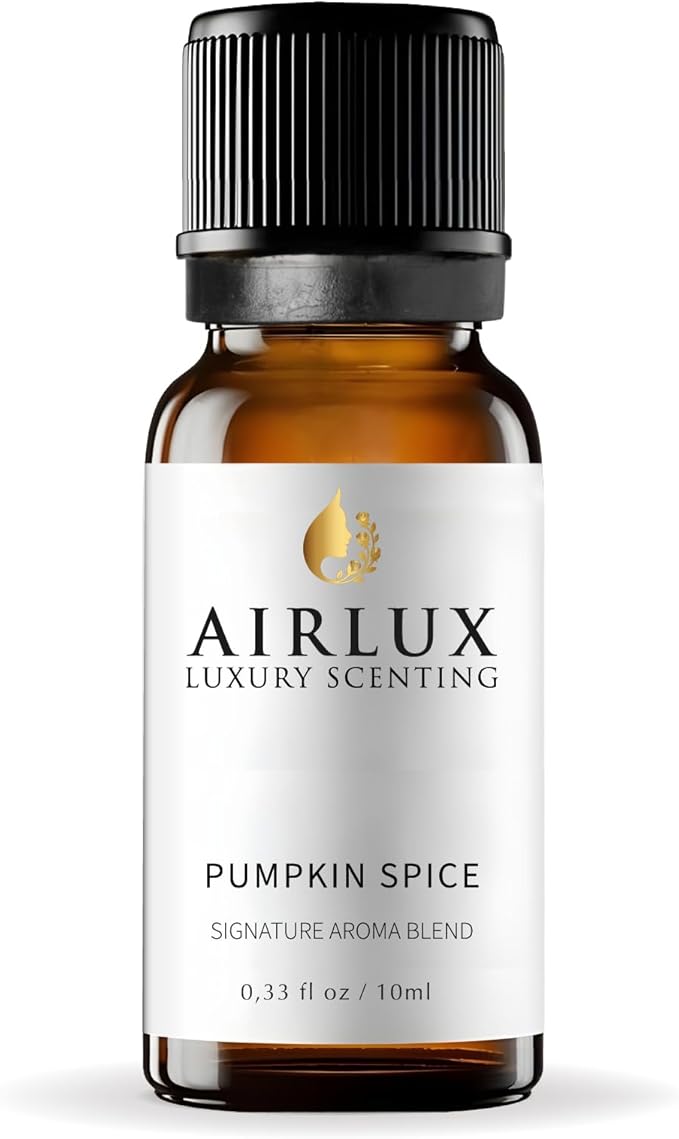 Signature Aroma Oil No. 181 Pumpkin Spice– Aroma Oil for Cold Air & Waterless Diffusers and DIY Crafts – 10 mL, 0.34 fl oz Glass Bottle