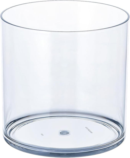 Clear Acrylic Vase for Centerpieces 5.9x5.9 Inch Cylinder Wide Mouth Vase for Flowers, Home Decorative, Office, Wedding Party