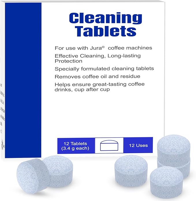 Descaling Tablets Compatible with Jura Cleaning Tablets (12 Count)