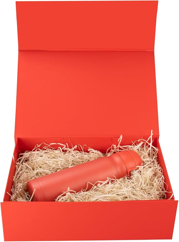 Rsgift Red Gift Box, 11x7.8x3.5 Inches, Magnetic Closure, for Birthday, Wedding, Father's Day, Graduation, Christmas, Thanksgiving