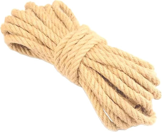 10mm Jute Rope 32Feet Burlap Twine Natural Thick Strong Hemp Cord for Arts Crafts DIY Decoration Gift Wrapping…