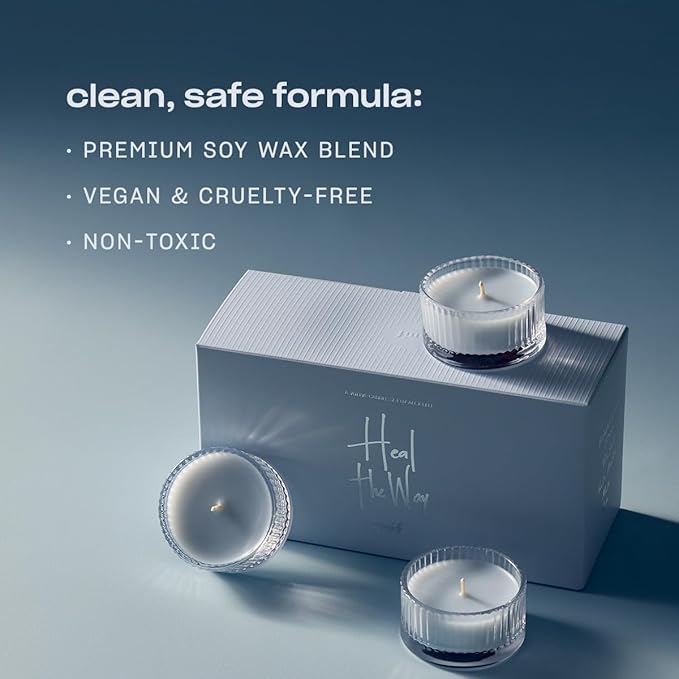 Heal The Way Votives Luxury Scented Candles by Snif, Gourmand and Ambery, Warm and Calming Candles