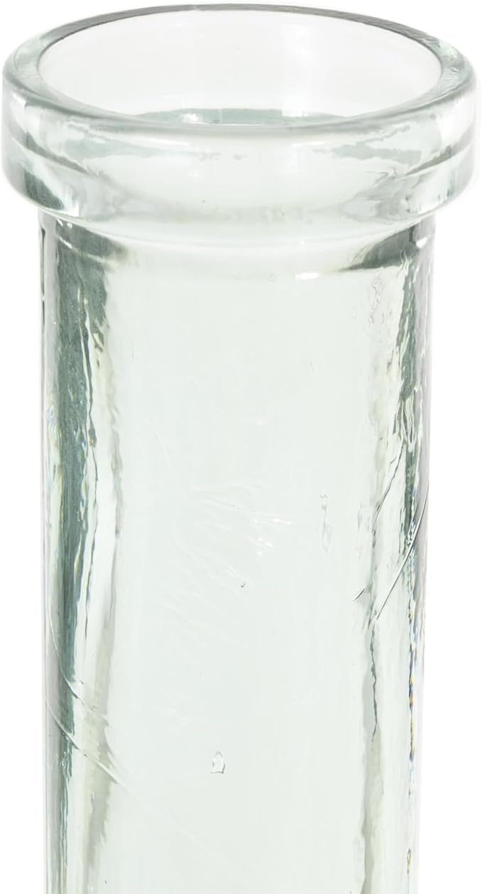 Deco 79 Recycled Glass Handmade Decorative Vase Tall Ombre Floor Centerpiece Vase, Flower Vase for Home Decoration 9" x 9" x 40", Teal