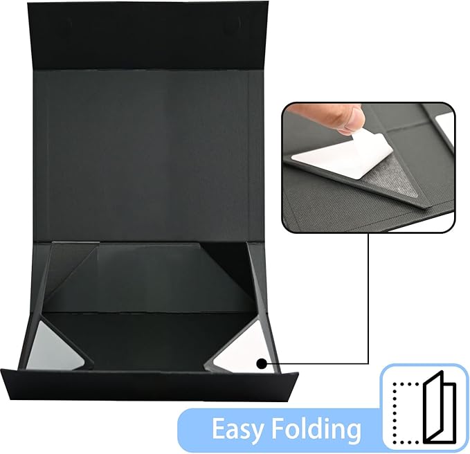 LIFELUM Magnetic Gift Boxes 2 Pack 13.5 x 10 x 4 Elegant Graduation Gift Boxes for Presents Groomsmen Box with Ribbon, Card, Shredded Paper Filler