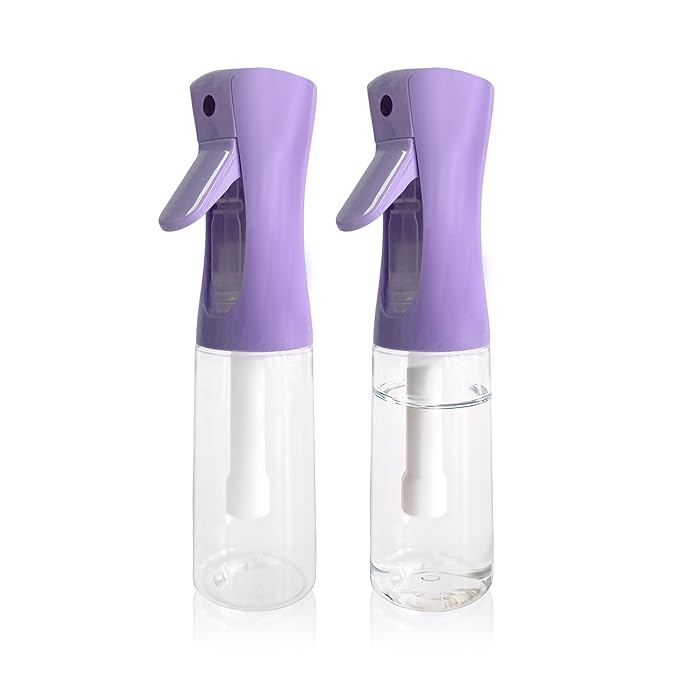 Spray Bottle for Hair Continuous Ultra Fine Mist (300ml) 360° Multi Spray Bottle for Plants, Cleaning, Skin Care Leakproof & Durable 2 Pack