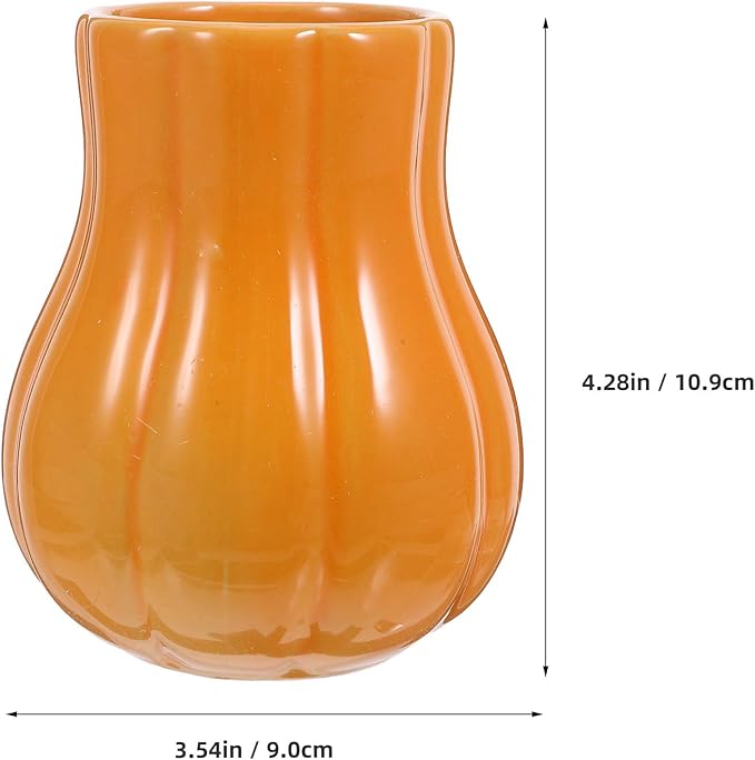 PRETYZOOM Spoon Spatula Organizer: Ceramic Kitchen Utensil Crock for Countertop Cooking Utensil Jar Organizer for Farmhouse Kitchen Counter Orange