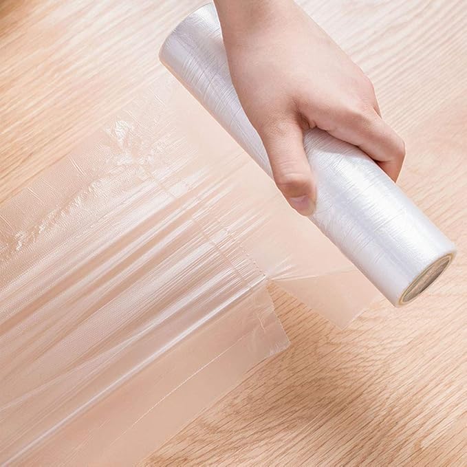 BESTEASY Food Storage Bags, 16" X 20" Clear Plastic Produce Bags on a Roll, Durable Plastic Bags for Bread Fruits Vegetable 350 Bags/Roll (1 Roll)