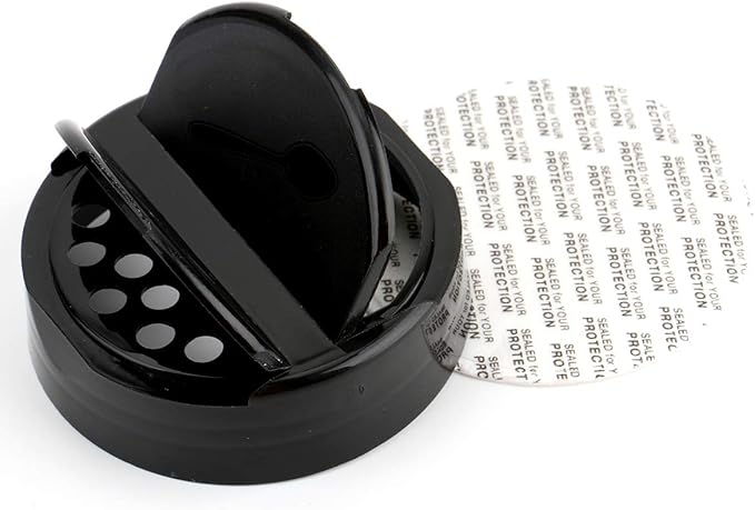 Foraineam 16 Pack 15 oz Plastic Spice Jars Containers Bottles with Black Flip Cap To Pour Or Sifter Shaker, Perfect for Storing Spice, Powders and Herbs