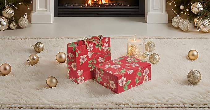 Luxury Gift Box with Magnetic Lid, Finished Size 9.8×7.9×4 In,Collapsible Rectangle Storage Box with Gift Bag for Wedding,Birthday, Party,Christmas,Graduation Gift