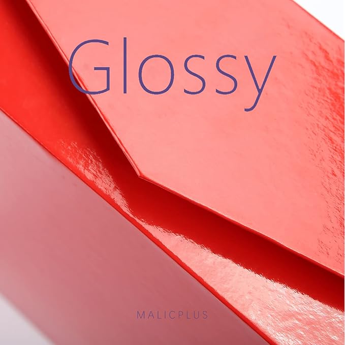 Gift Box with Lid 9x9x3.4 Inches, Red Bridesmaid Proposal Box with Magnetic Closure for All Occasion (Glossy Red)