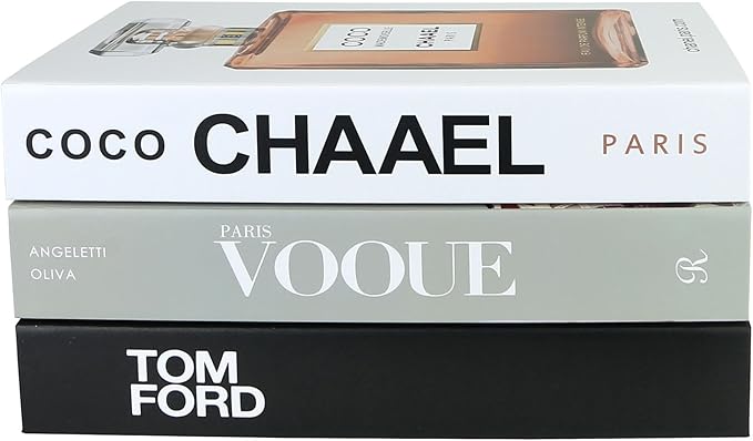 PTShadow 3 Pcs Decorative Books Aesthetic Chic Faux Book Set for Room Décor,Modern Home Decor Coffee Table Decor