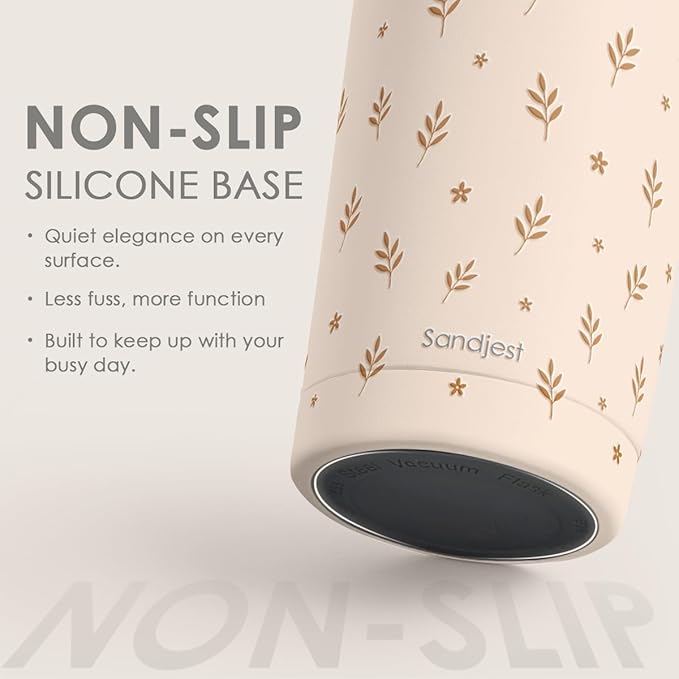 SANDJEST Botanical Tumbler 20oz, Stainless Steel Travel Cup with Lid, Insulated Coffee Mug, Botanical Gifts for Women Girls Friends Sisters on Birthday Christmas