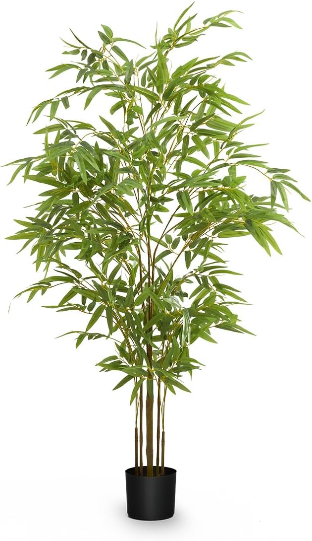 Maia Shop Artificial Bamboo Tree Minimal 5FT Tall, Fake Tree Realistic Leaves, Faux Silk Plant Made with The Best Materials, Artificial Tree for Home Decor Indoor, 60 inches